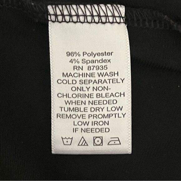 SIMONTON Says By George SIMONTON Black sleeveless Blouse wth Front Ruffle Size M - Picture 6 of 7